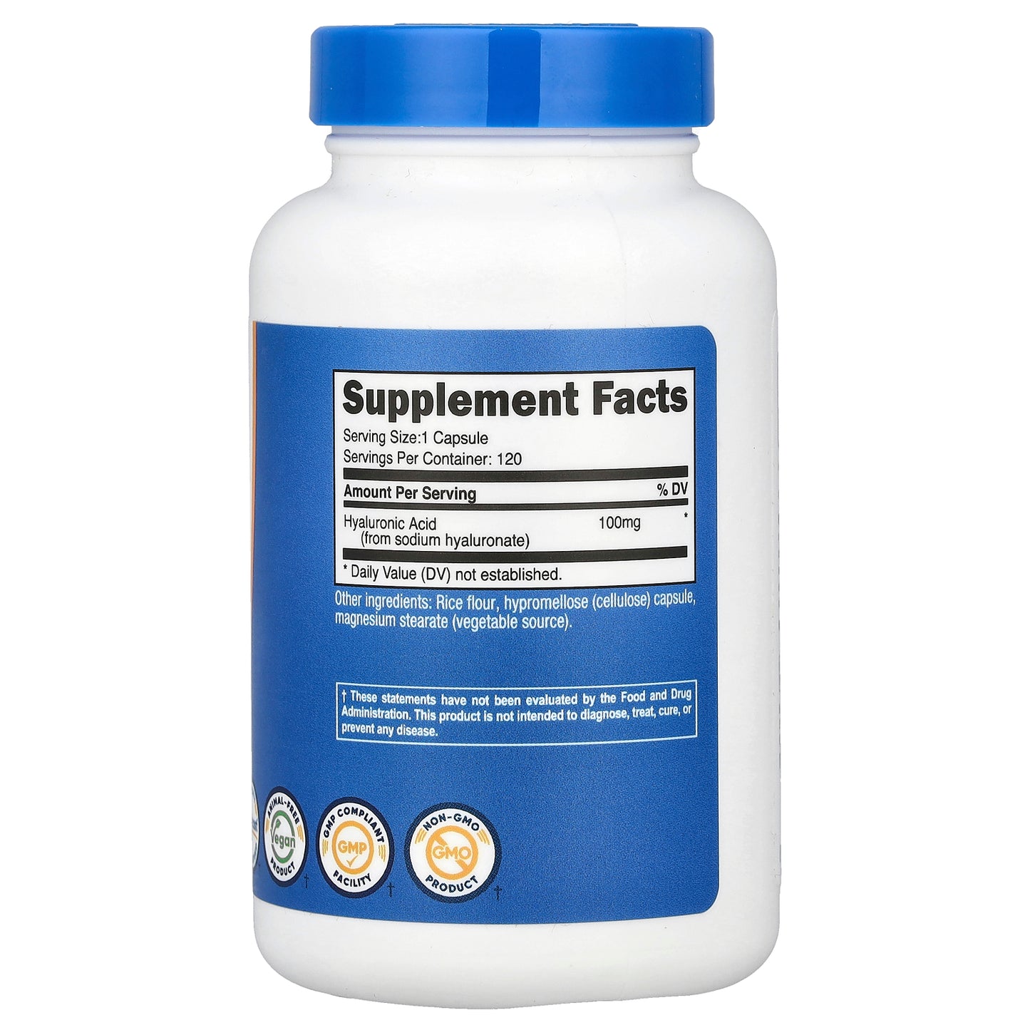 Nutricost, Hyaluronic Acid , 100 mg , 120 Capsules