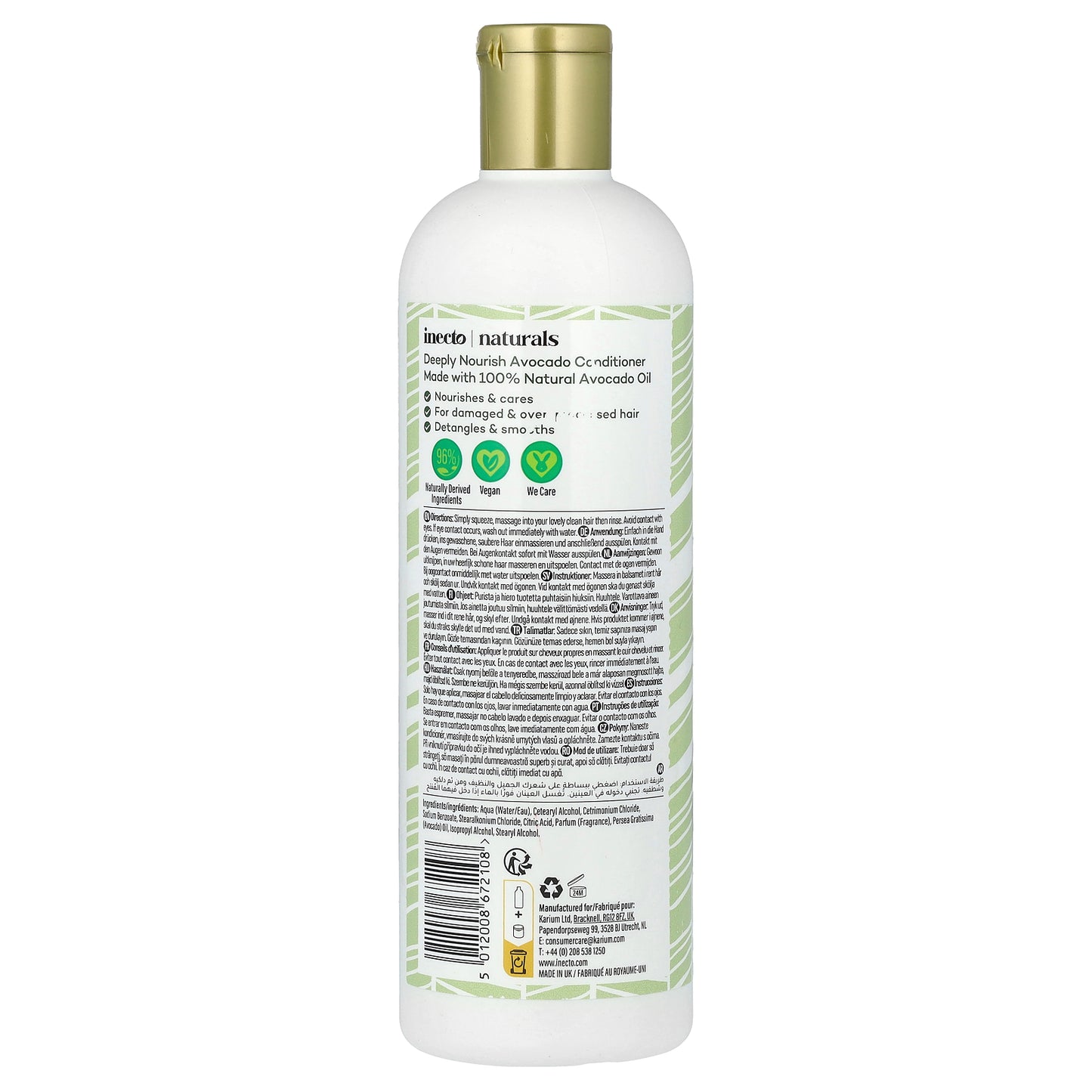 Inecto, Deeply Nourish, Avocado Conditioner, Damaged Hair , 16.9 fl oz (500 ml)
