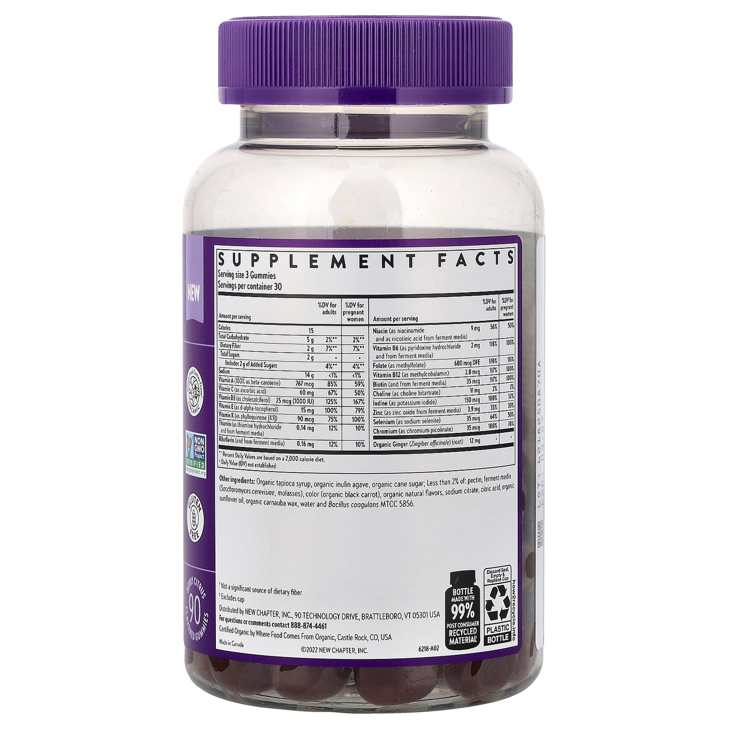 New Chapter, Prenatal Multivitamin, Berry Citrus, 90 Flavored Gummies