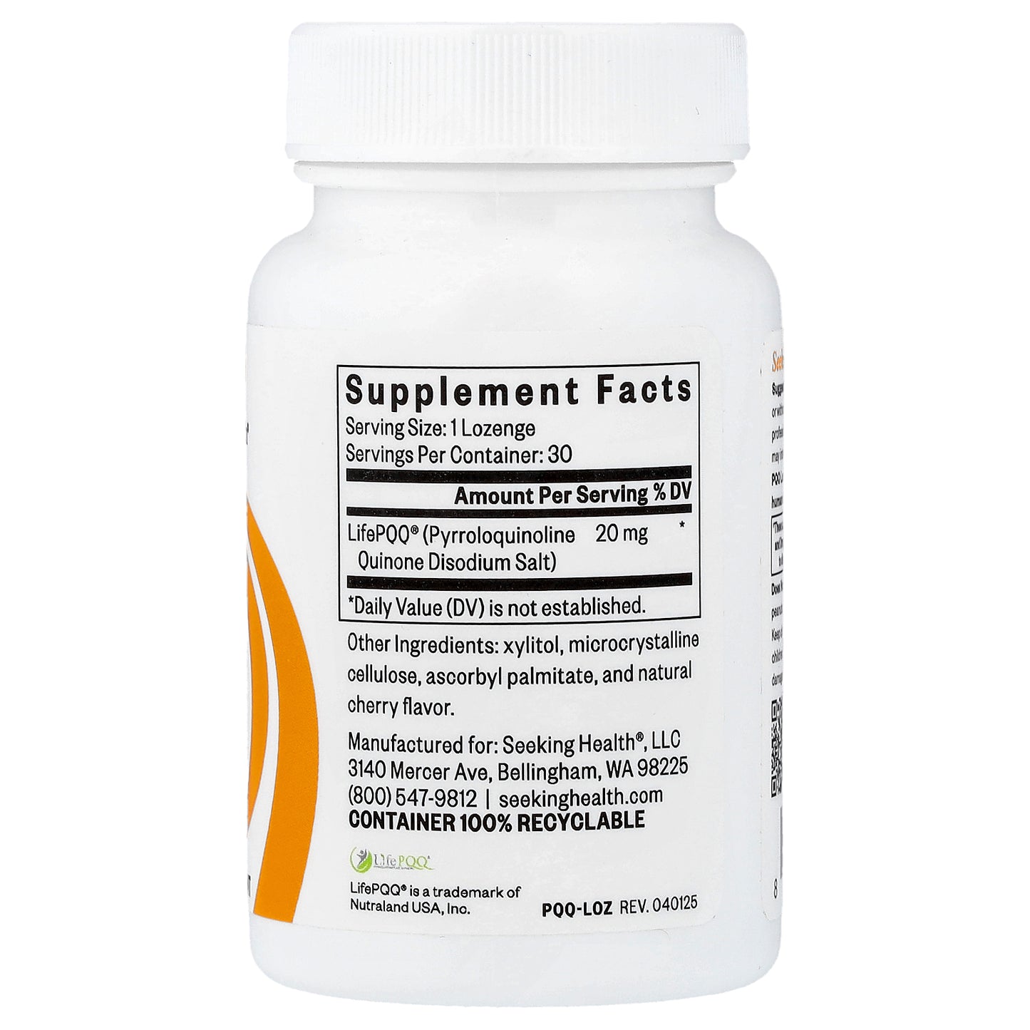 Seeking Health, PQQ Lozenge, 20 mg, 30 Lozenges