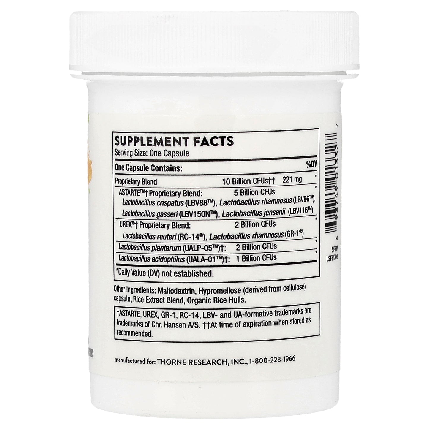 Thorne, Women's Daily Probiotic, 30 Capsules