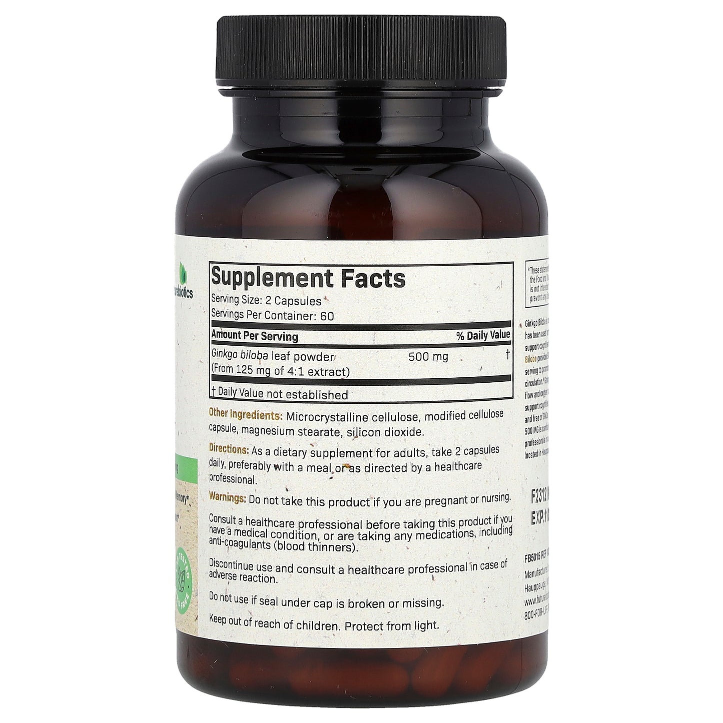 Futurebiotics, Ginkgo Biloba, 120 Vegetarian Capsules (250 mg per Capsule)