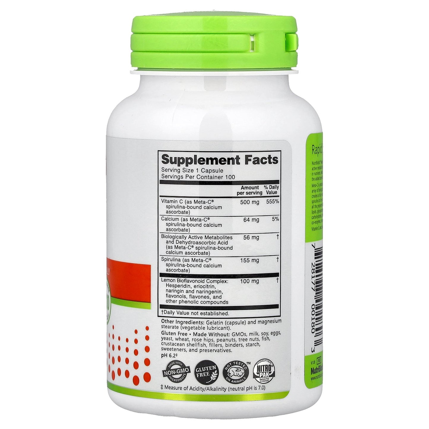 NutriBiotic, Immunity, Meta-C®, 100 Gluten Free Capsules