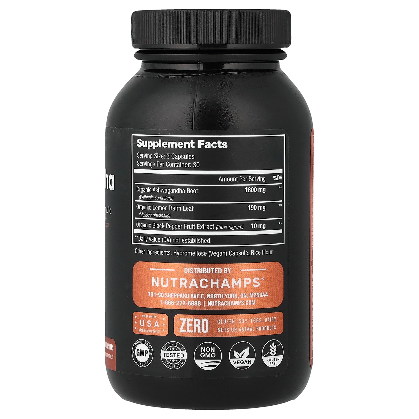 NutraChamps, Ashwagandha, 90 Vegan Capsules