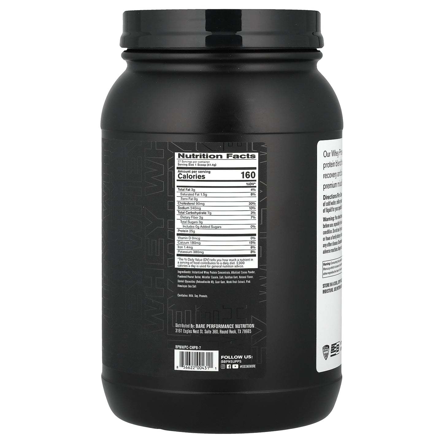 BPN, Whey Protein, Chocolate Peanut Butter, 2 lbs 7.4 oz (1,118 g)