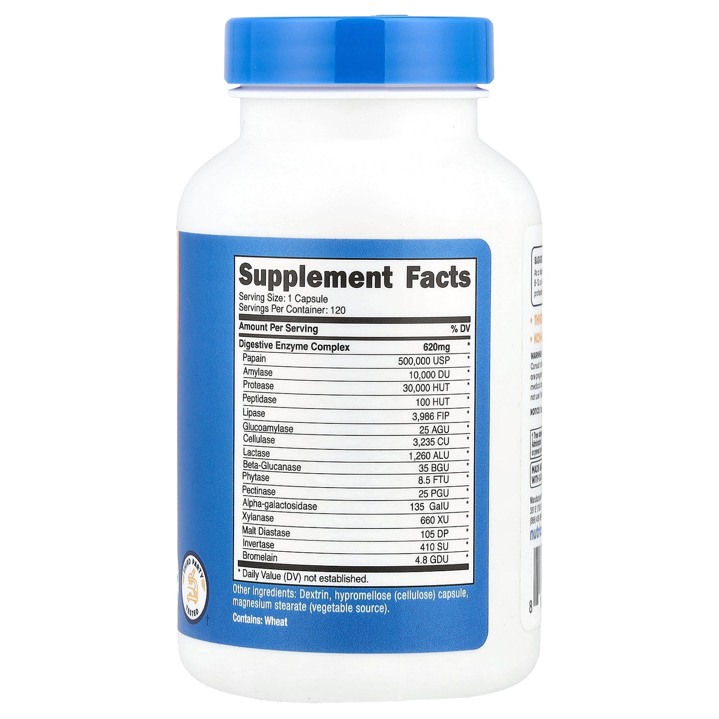 Nutricost, Digestive Enzymes, 620 mg, 120 Capsules