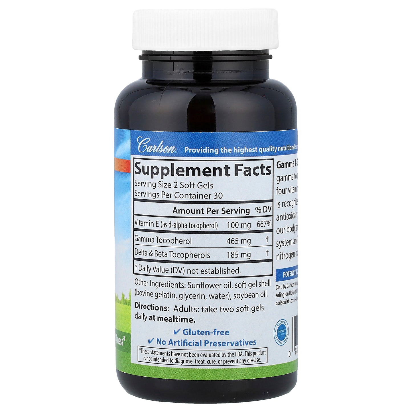 Carlson, Gamma E-Gems®, 60 Soft Gels