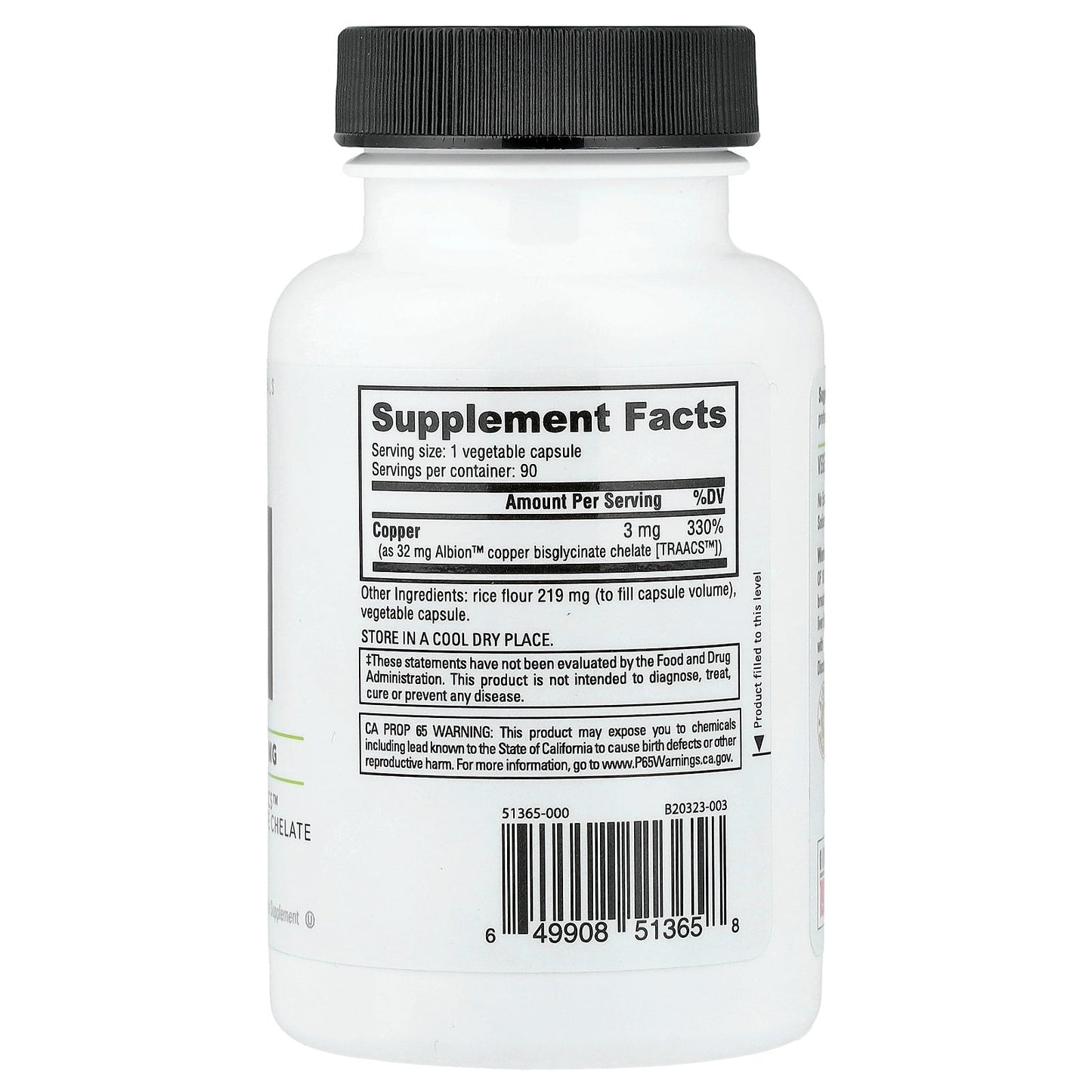 NutraBio, Copper, 3 mg, 90 Veggie Capsules