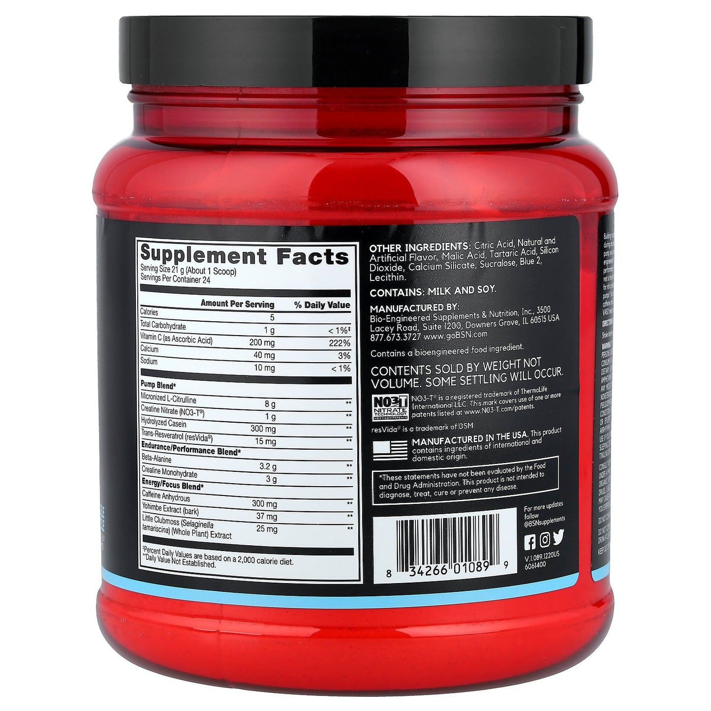 BSN, No-Xplode® VASO, Ultimate Pump Pre-Workout, Razzle Dazzle, 1.11 lb (504 g)