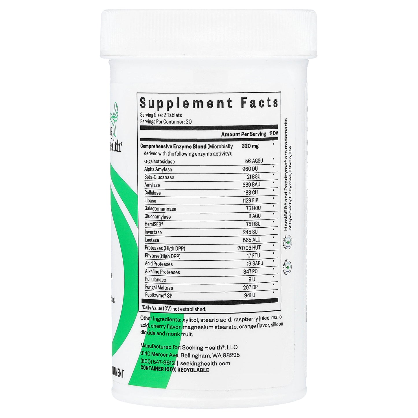 Seeking Health, Digestive Enzymes Chewable, 60 Chewable Tablets