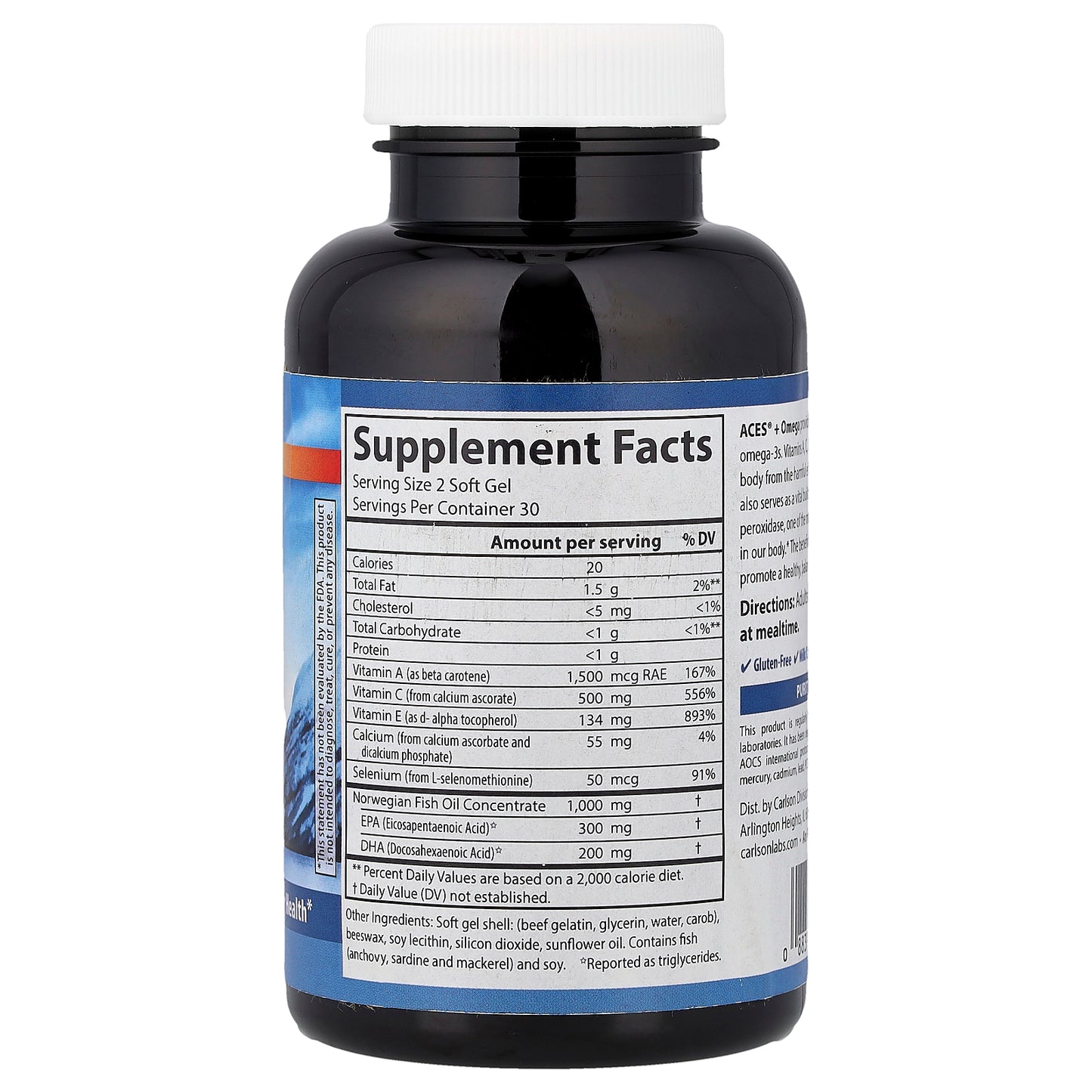 Carlson, ACES® + Omega, 60 Soft Gels