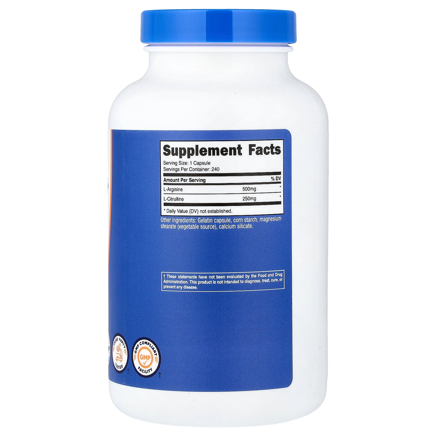 Nutricost, L-Arginine + L-Citrulline, 240 Capsules