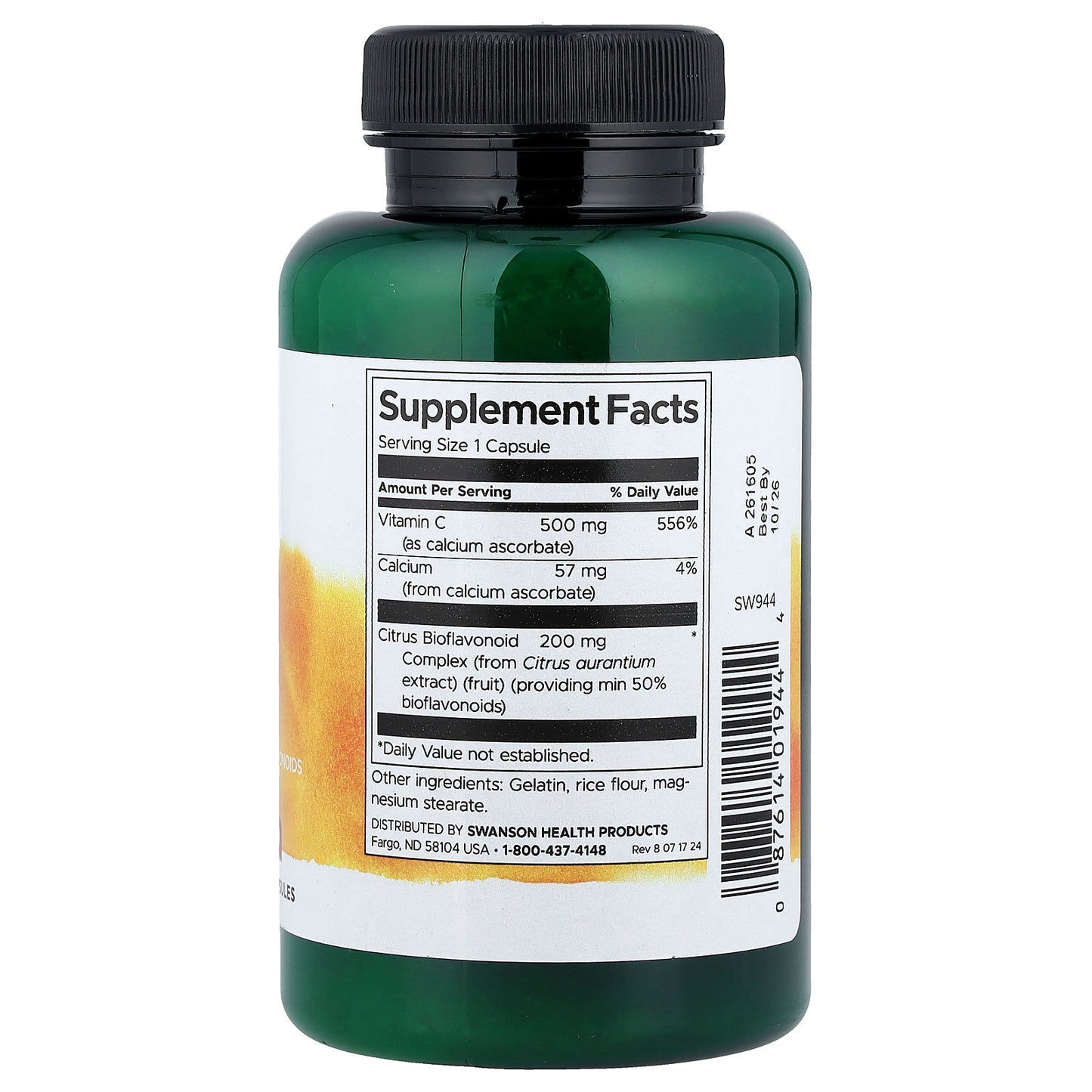 Swanson, Buffered Vitamin C with Bioflavonoids, 100 Capsules