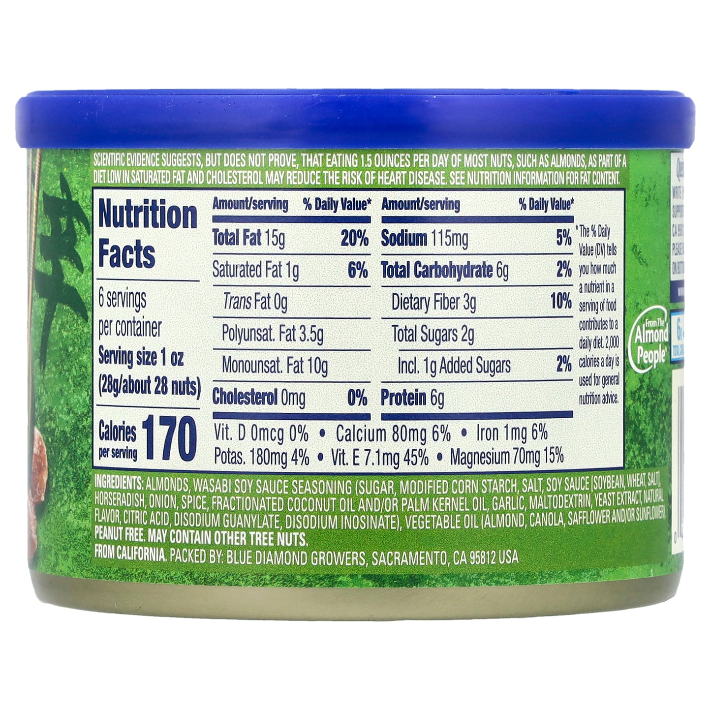 Blue Diamond, Almonds, Bold, Wasabi & Soy Sauce, 6 oz (170 g)