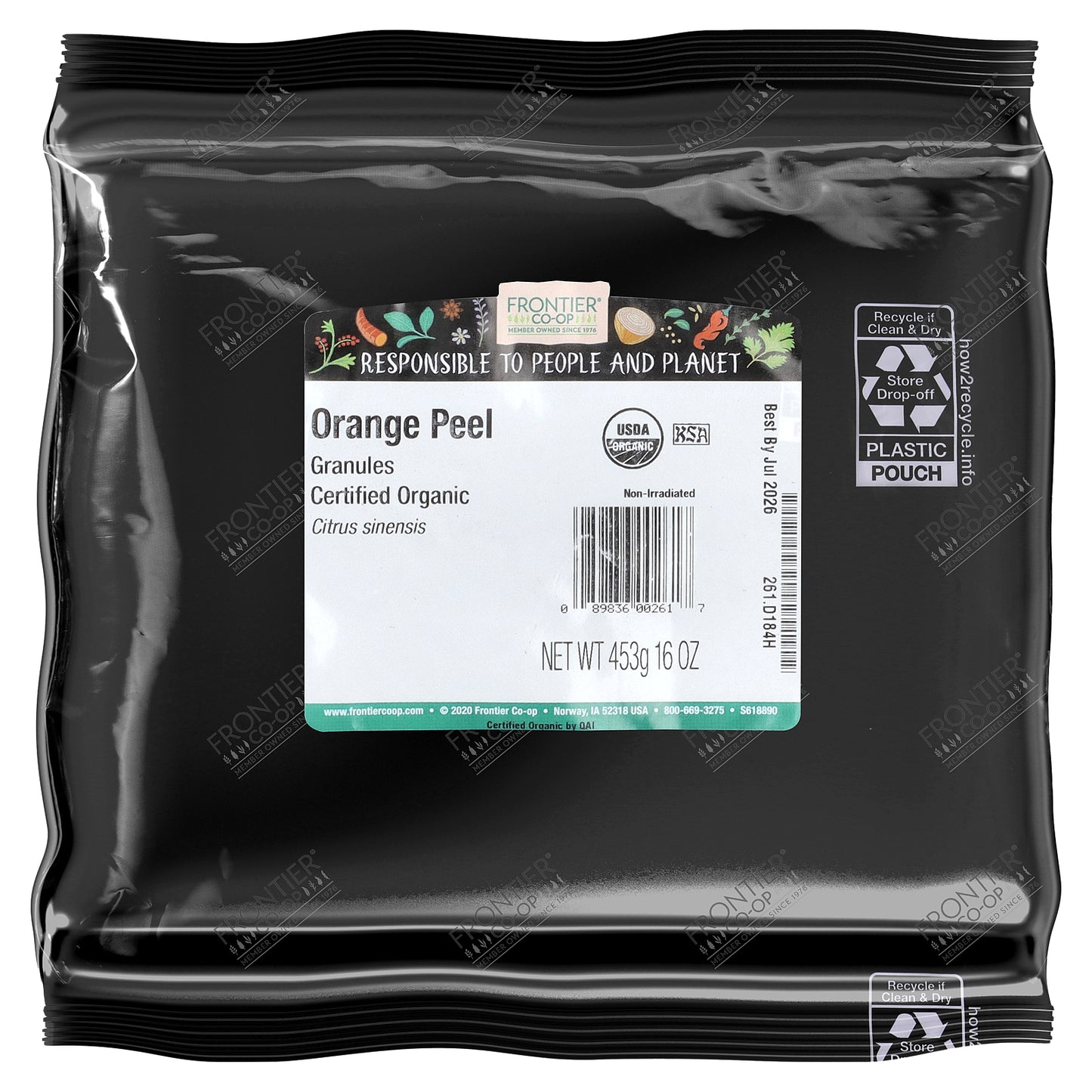 Frontier Co-op, Organic Orange Peel Granules, 16 oz (453 g)