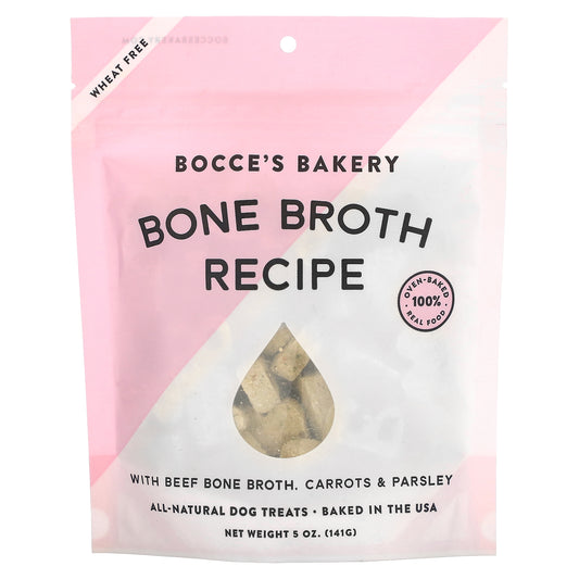 Bocce's Bakery, Bone Broth Recipe, For Dog, With Beef Bone Broth, Carrots & Parsley, 5 oz (141 g)