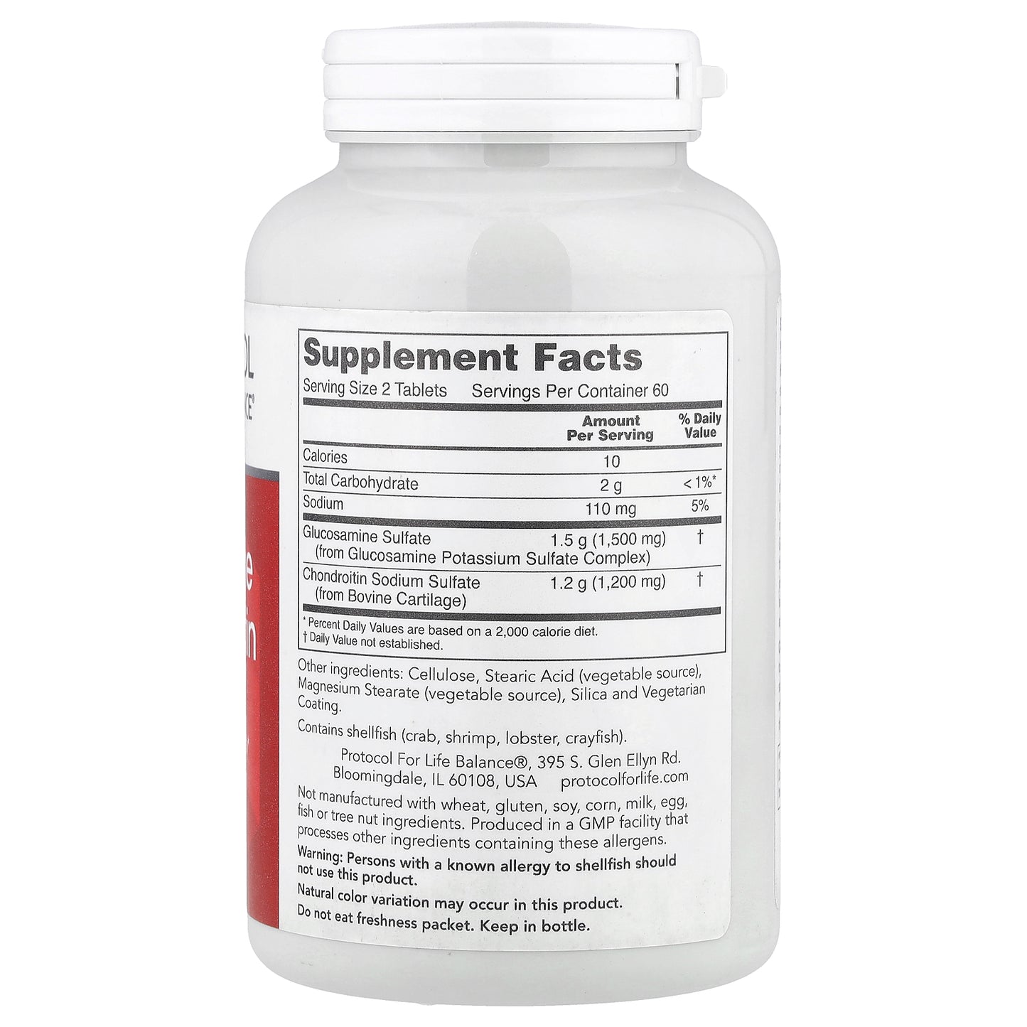 Protocol for Life Balance, Glucosamine & Chondroitin, 120 Tablets