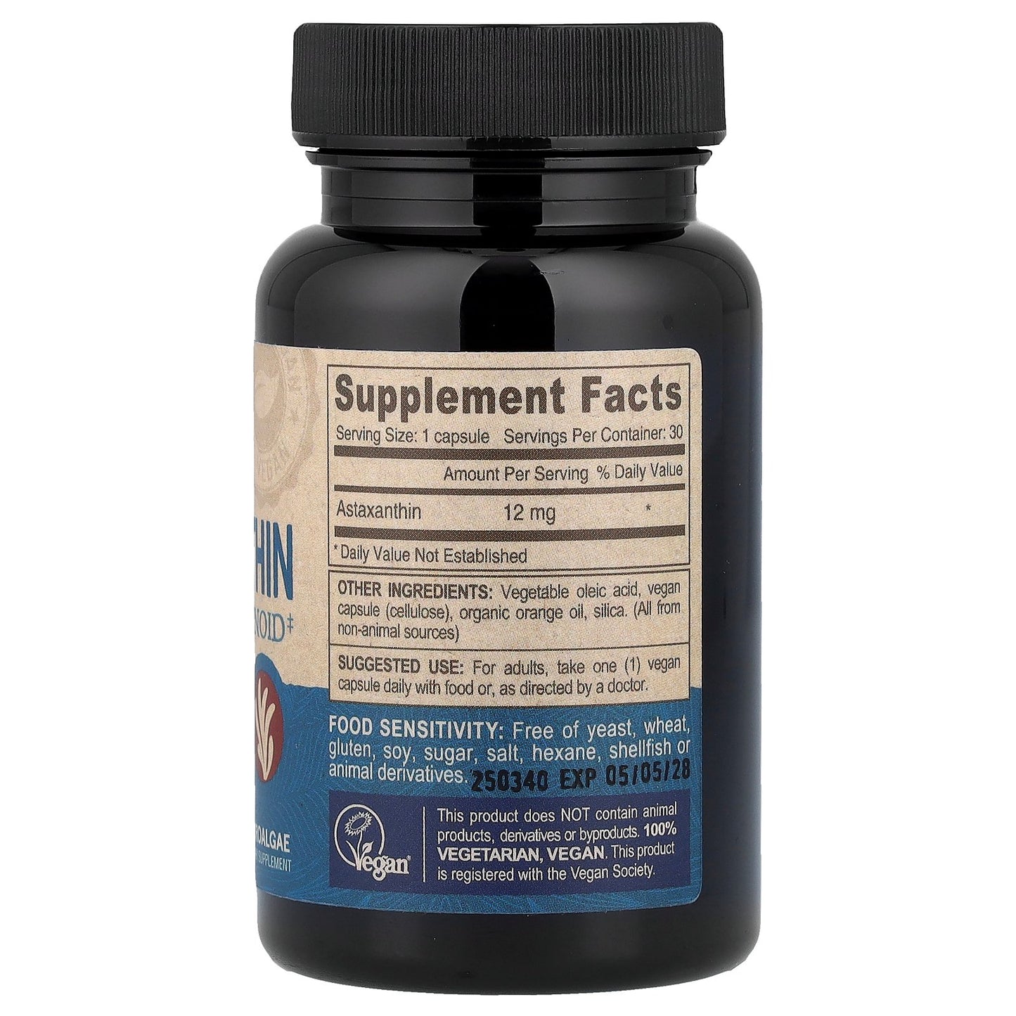 Deva, Vegan Astaxanthin, Super Carotenoid, 12 mg, 30 Vegan Caps