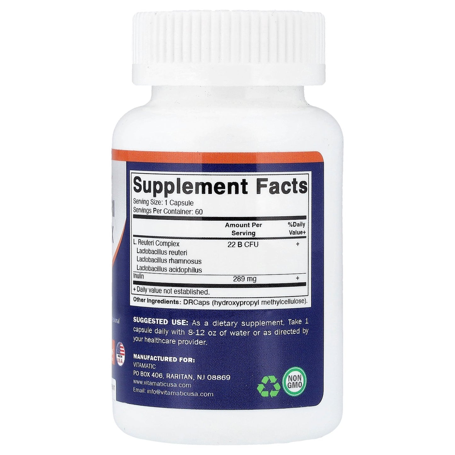 Vitamatic, L.Reuteri Complex, 60 DRcaps® Hypromellose Capsules