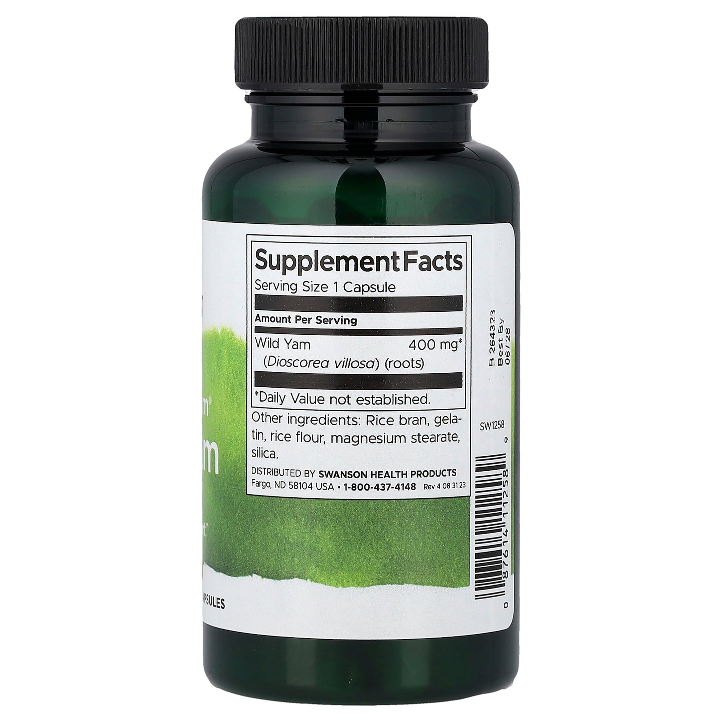 Swanson, Full Spectrum®, Wild Yam, 400 mg, 60 Capsules