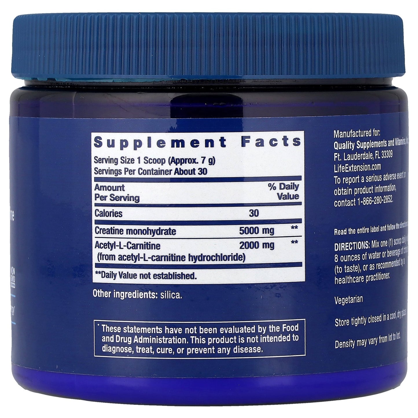 Life Extension, Creatine & Acetyl-L-Carnitine, Energy Plus, 0.51 lb (233 g)