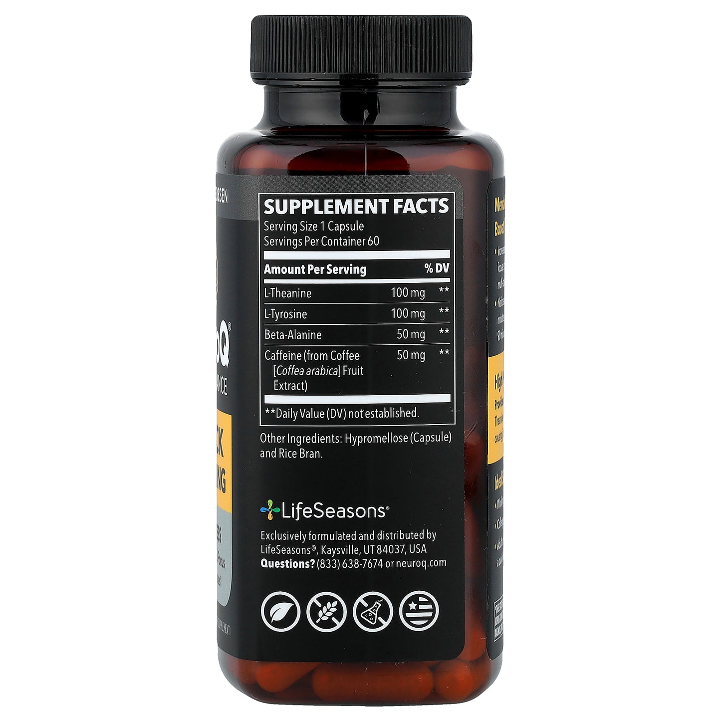 LifeSeasons, NeuroQ® Performance, Quick Thinking, 60 Veg Capsules