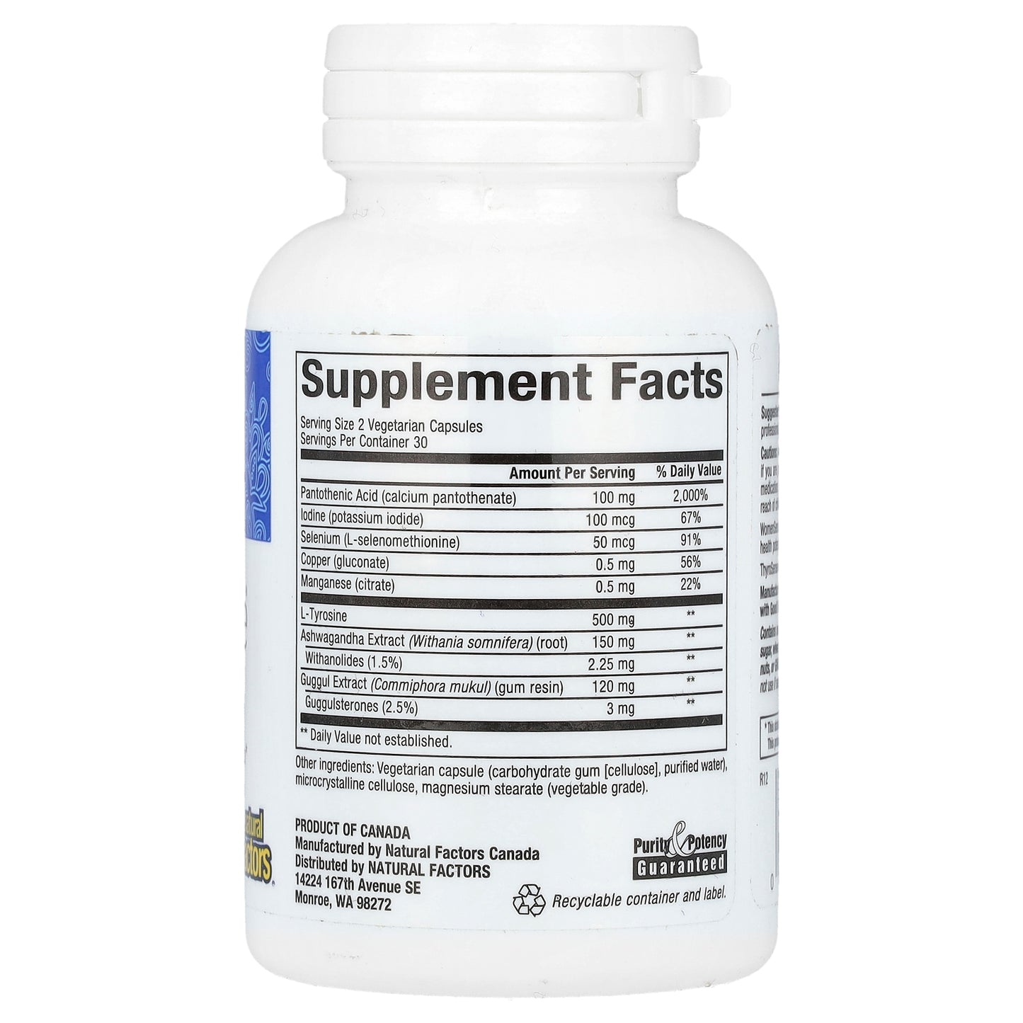 Natural Factors, WomenSense, ThyroSense, Thyroid Formula, 60 Vegetarians Capsules