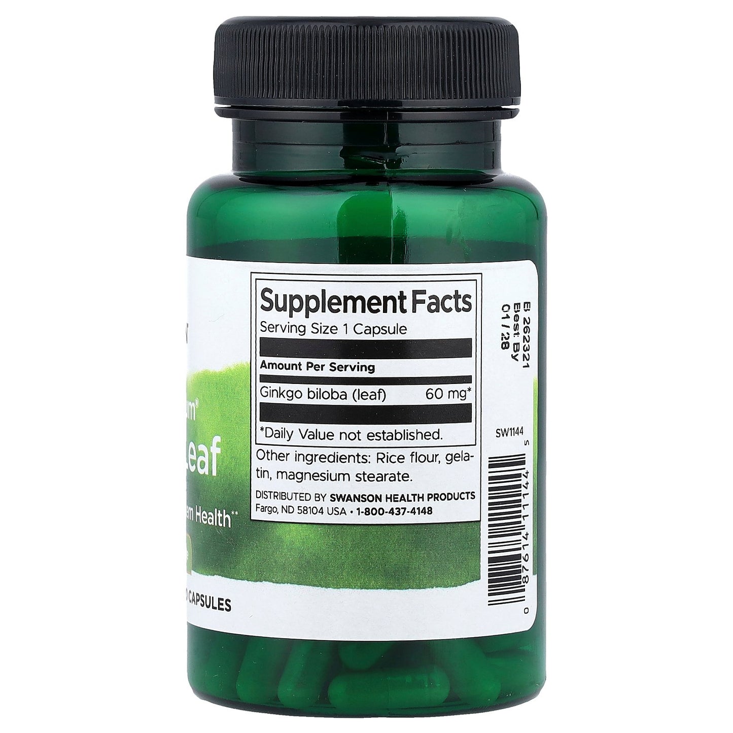 Swanson, Full Spectrum® Ginkgo Leaf, 60 mg, 120 Capsules