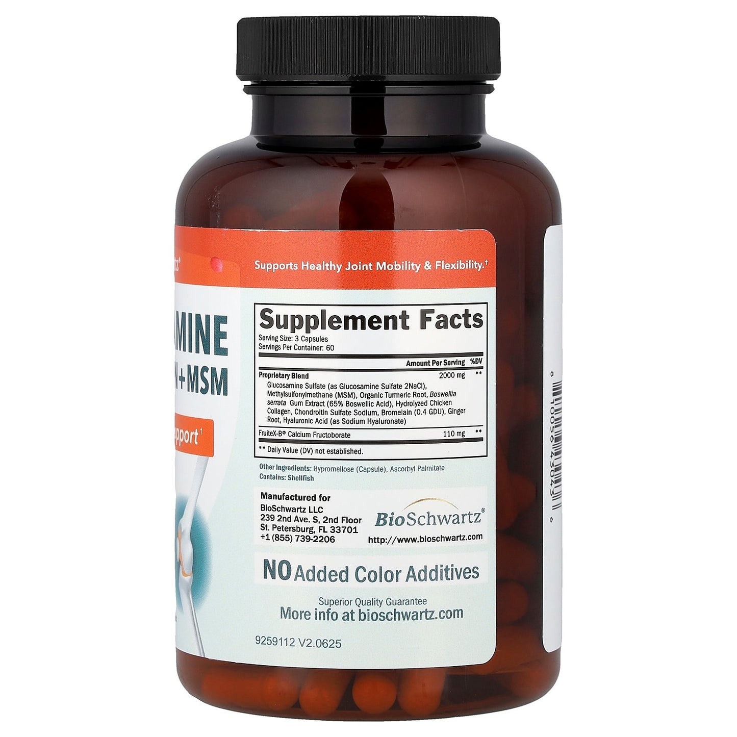 BioSchwartz, Maximum Strength Glucosamine MSM + Chondroitin, 180 Capsules