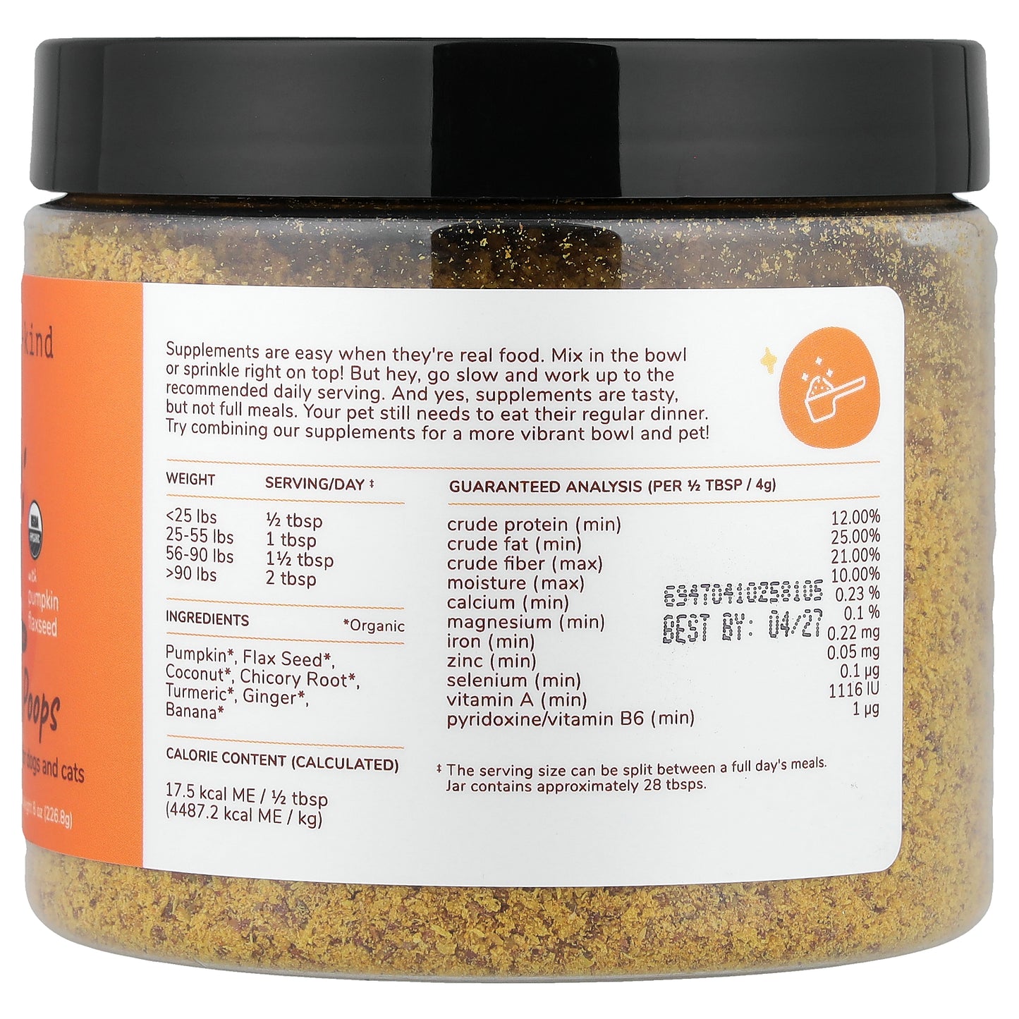 Kin+Kind, Healthy Poops With Pumpkin Flaxseed, For Dogs & Cats, 8 oz (226.8 g)