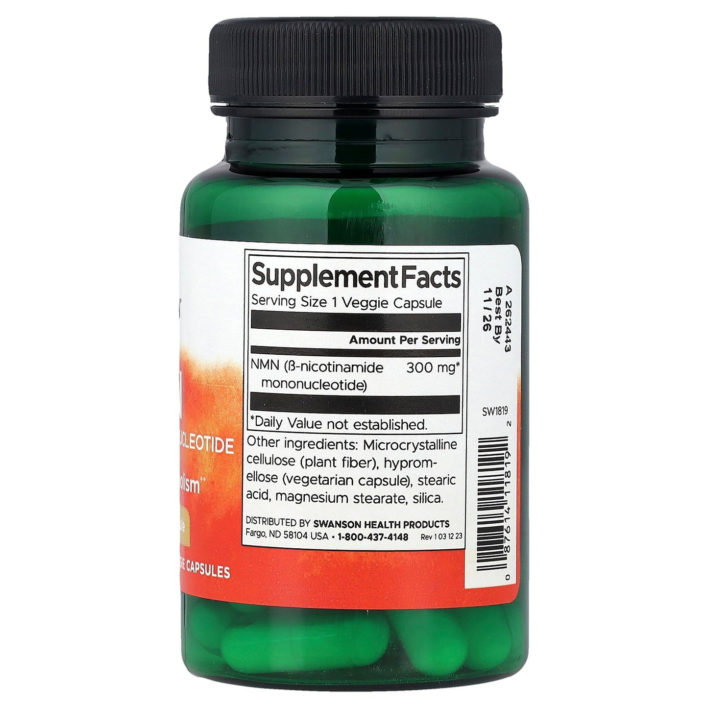 Swanson, NMN, 300 mg, 30 Veggie Capsules