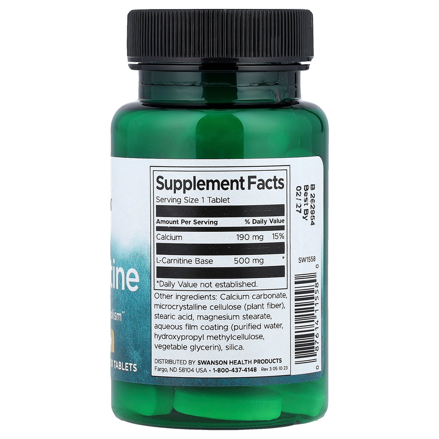 Swanson, L-Carnitine, 30 Tablets