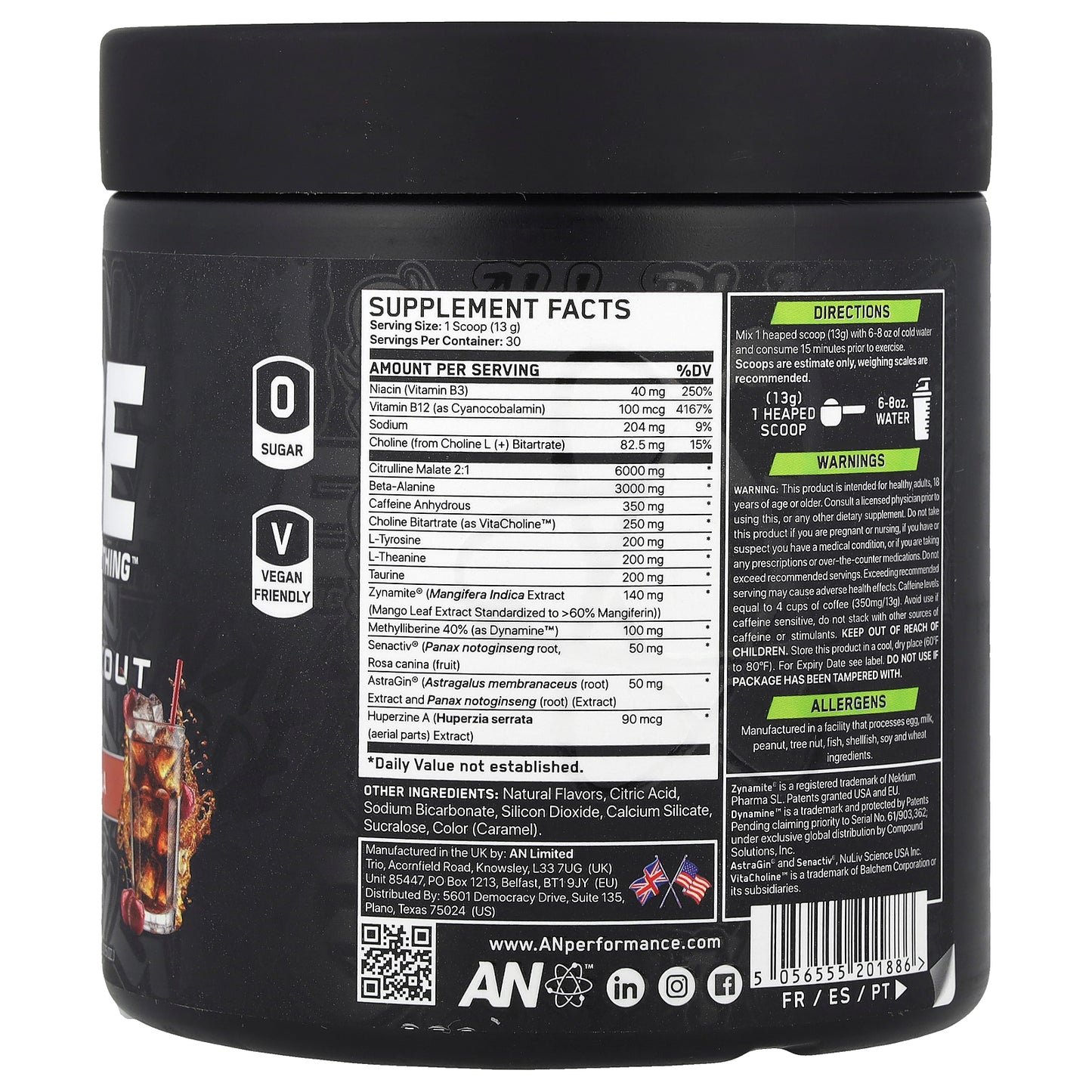 ABE, Preworkout, Cherry Cola, 13.75 oz (390 g)