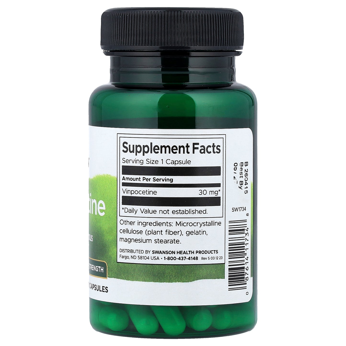 Swanson, Vinpocetine, 30 mg, 60 Capsules