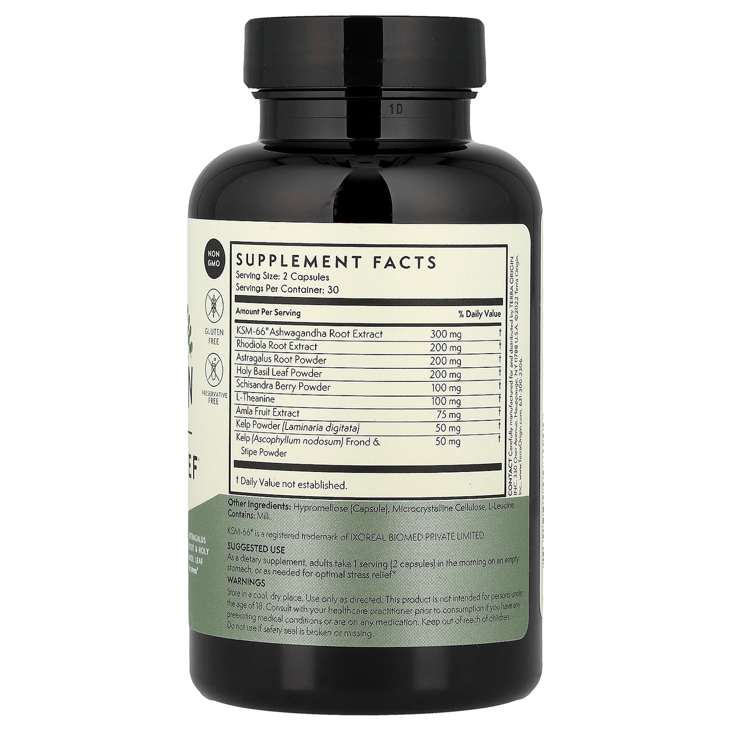 Terra Origin, Healthy Stress Relief, 60 Capsules