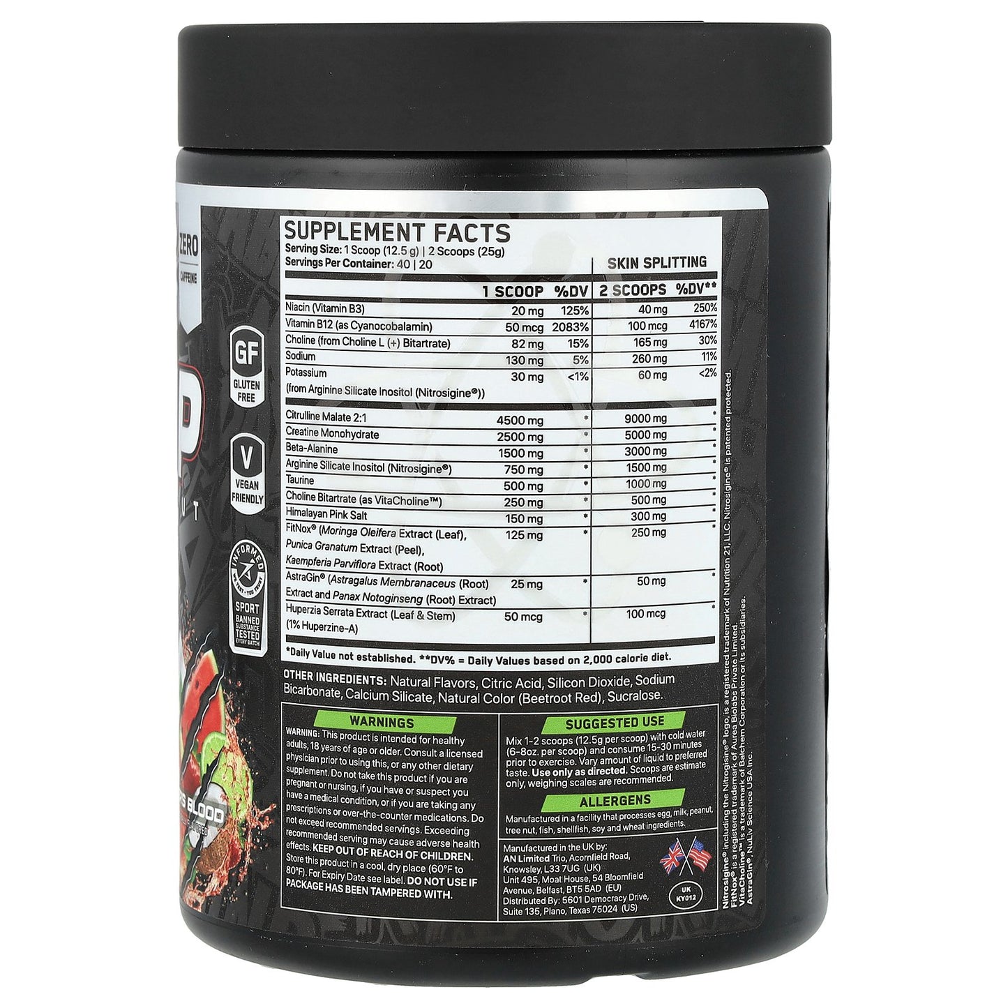 ABE, Non-Stim Pump Pre Workout, Tiger's Blood, 17.63 oz (500 g)