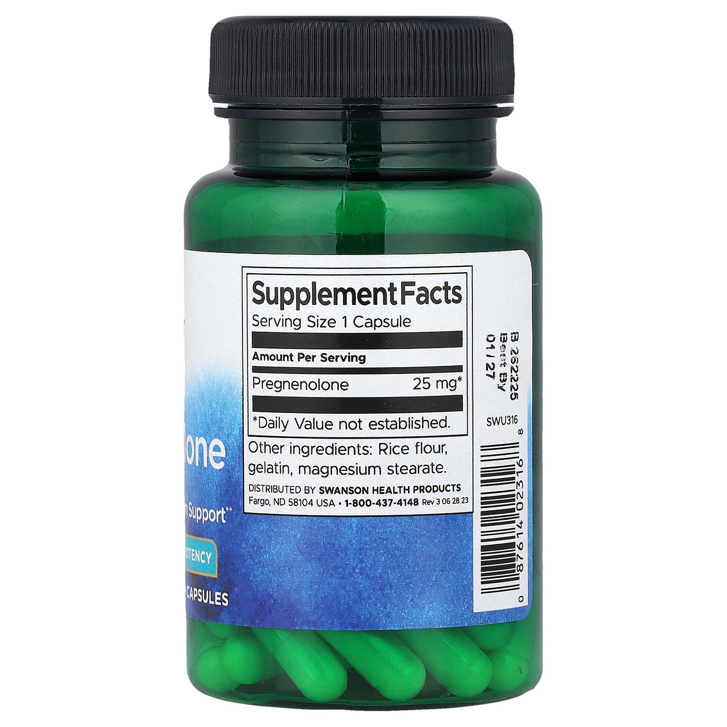 Swanson, Pregnenolone, High Potency, 25 mg, 60 Capsules