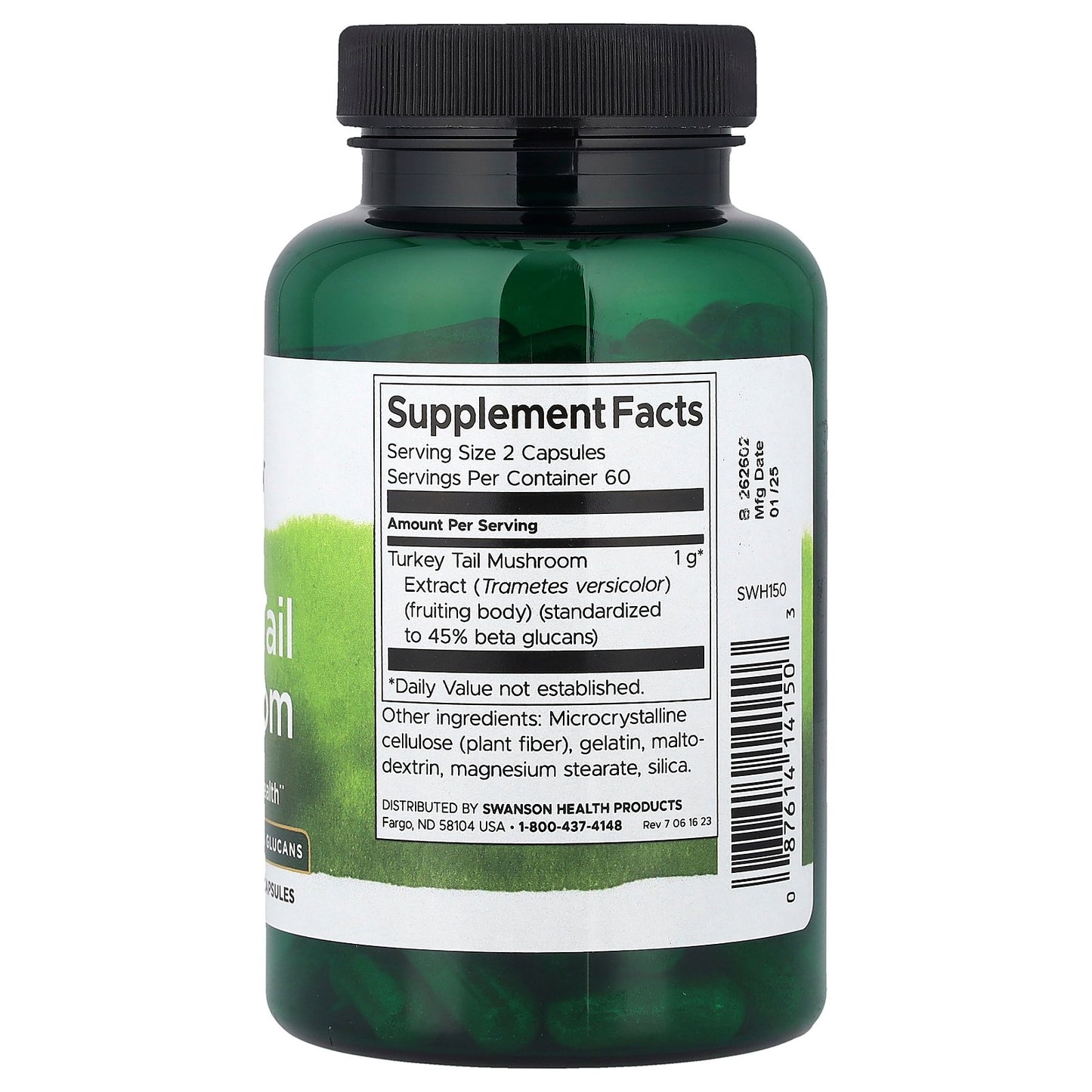 Swanson, Turkey Tail Mushroom, 120 Capsules (500 mg per Capsule)