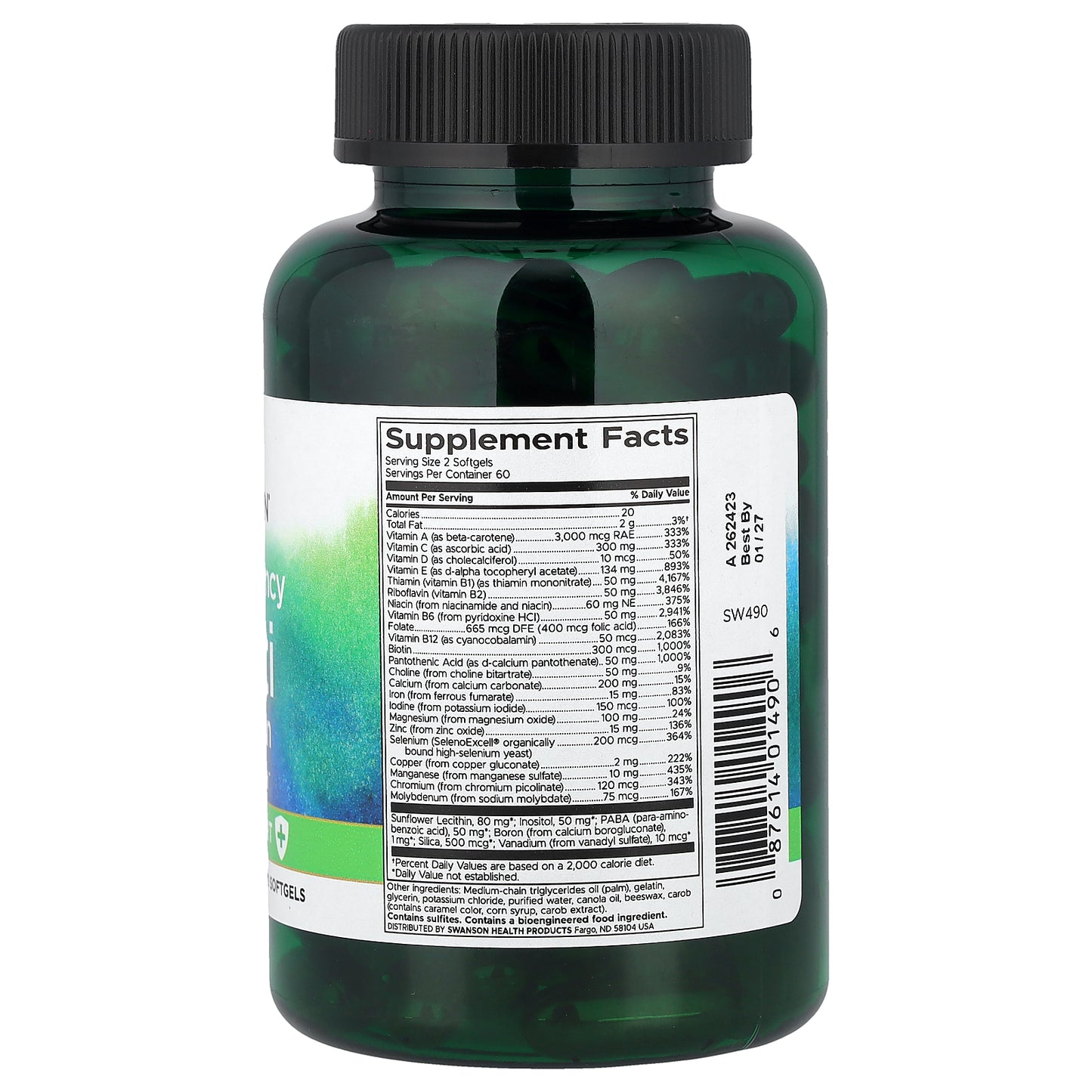 Swanson, Multi With Iron, High Potency, 120 Softgels