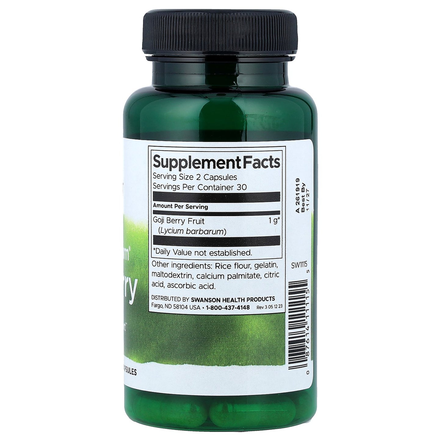 Swanson, Full Spectrum®, Goji Berry, 500 mg, 60 Capsules