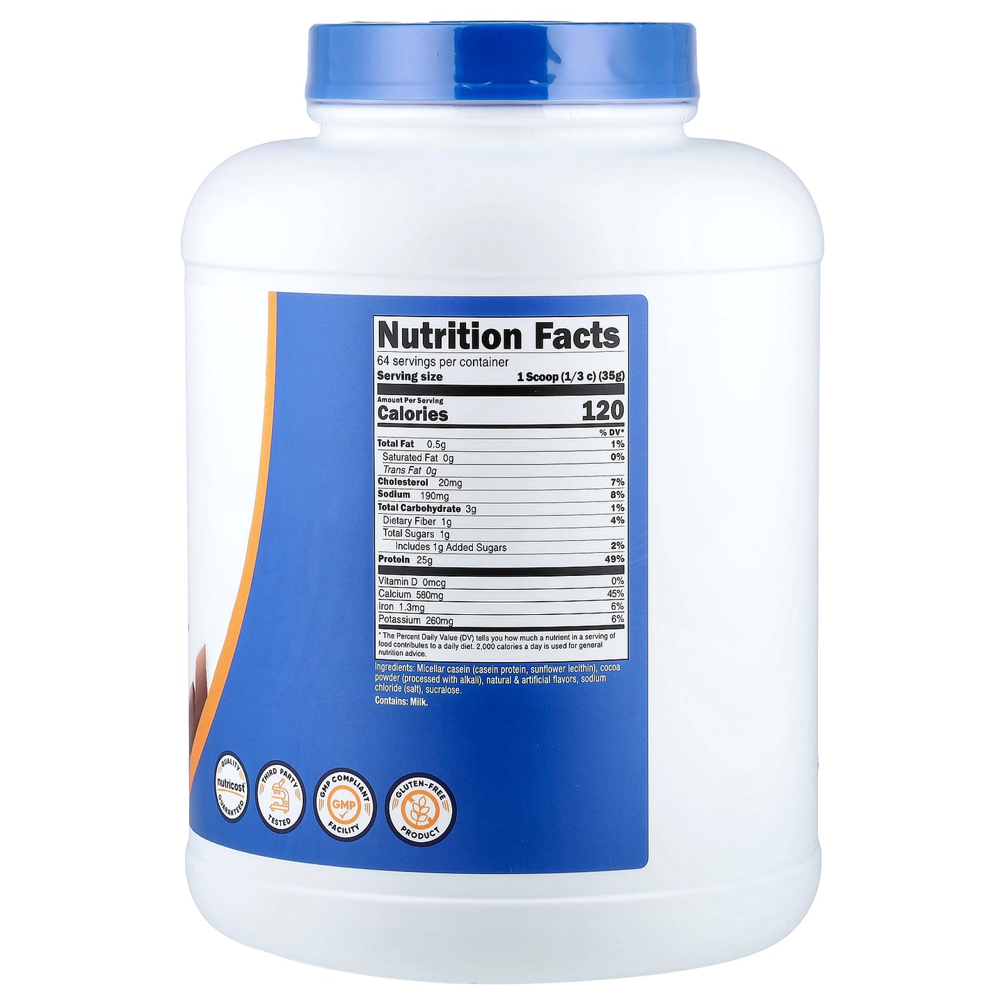 Nutricost, Casein Protein, Chocolate, 5 lb (2,268 g)