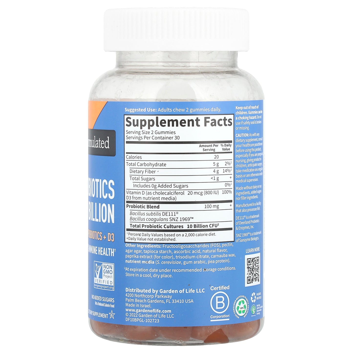 Garden of Life, Probiotics, Orange Dream, 10 Billion, 60 Gummies