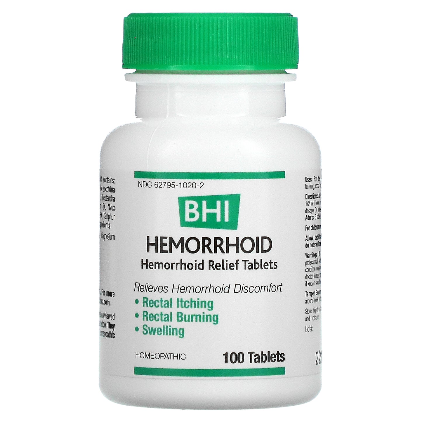 MediNatura, BHI, Hemorrhoid Relief, 100 Tablets