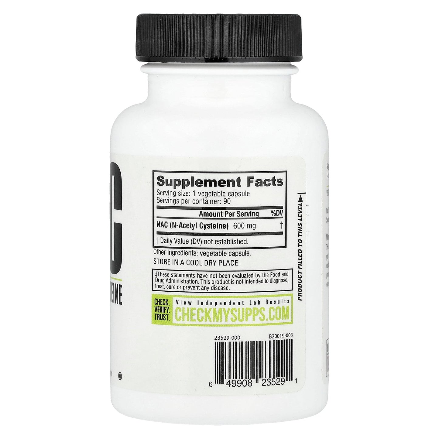 NutraBio, NAC, 600 mg, 90 Veggie Capsules