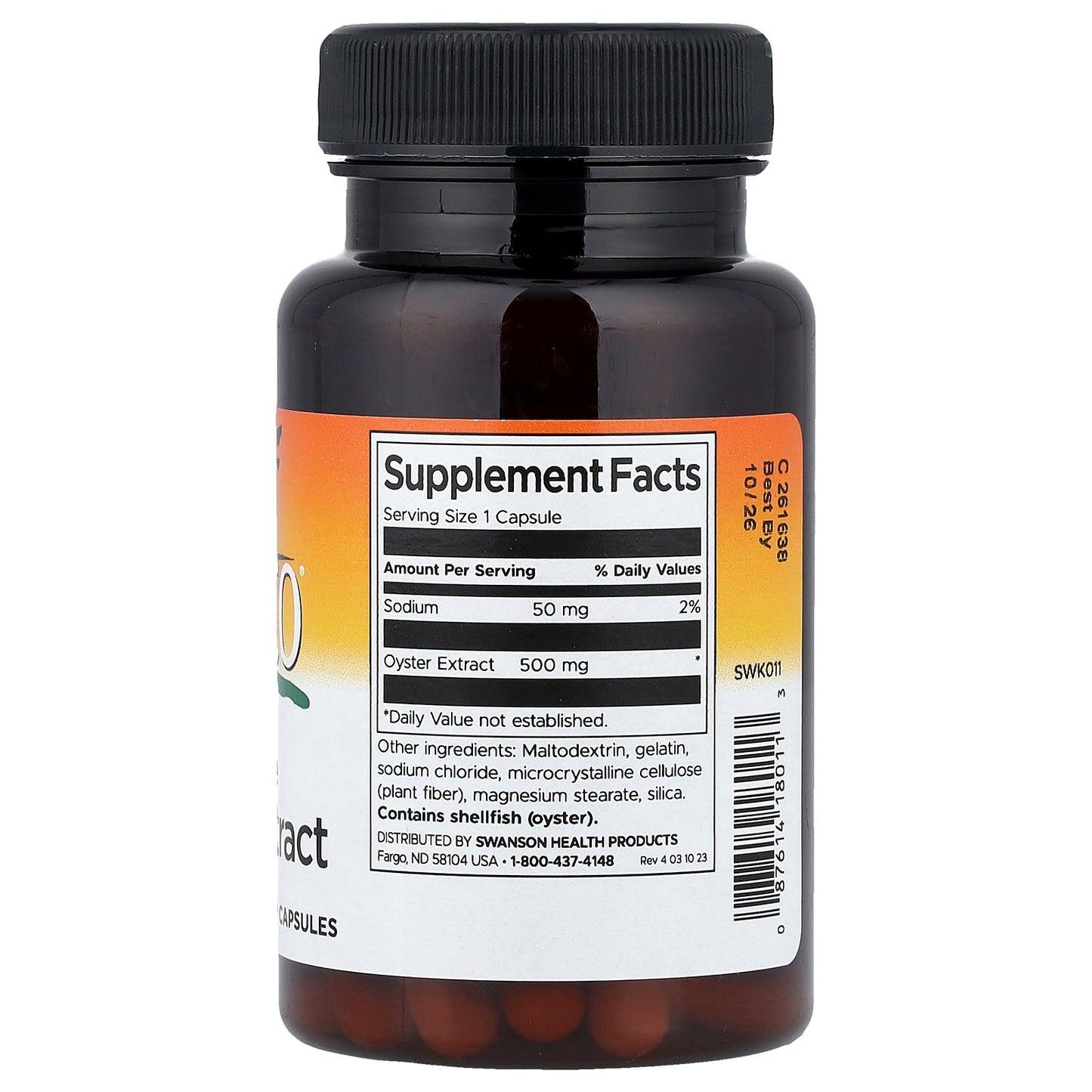 Swanson, Kyoto®, Japanese Oyster Extract, 60 Capsules (500 mg per Capsule)