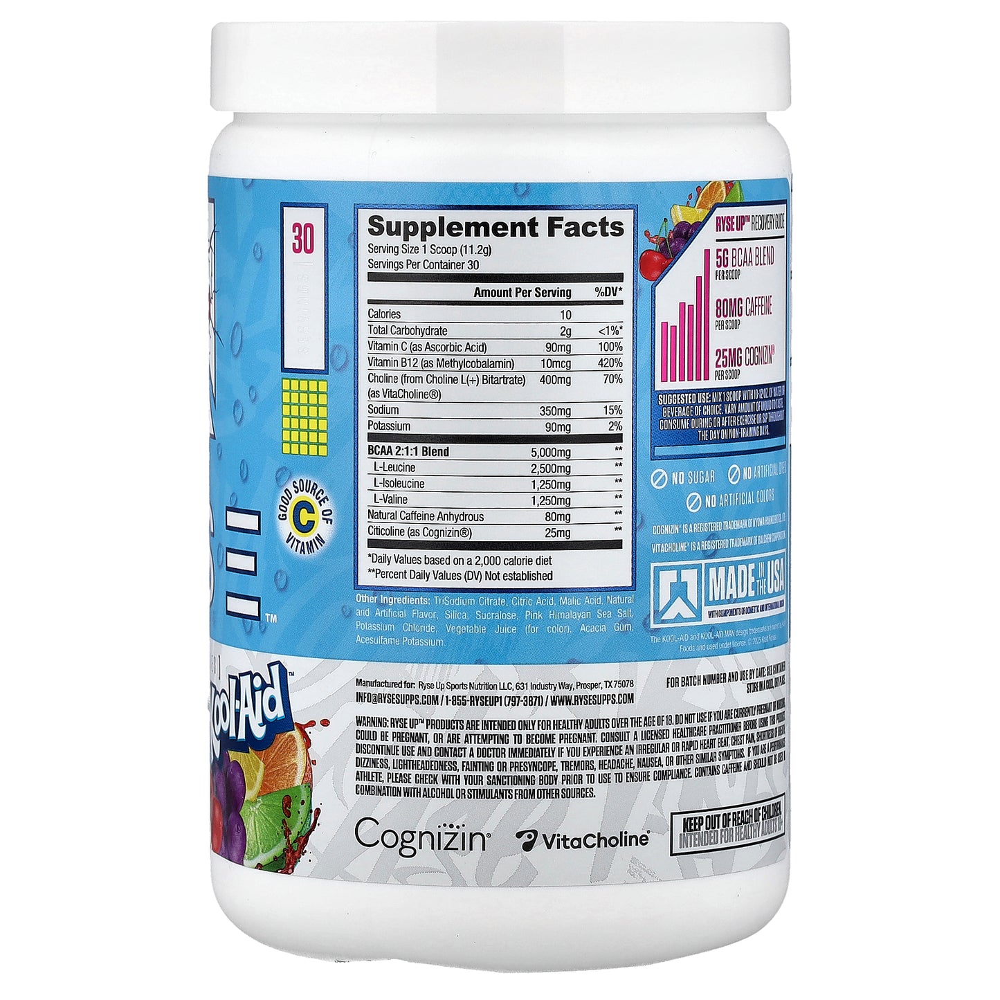 RYSE, Element Series, BCAA Focus, Kool-Aid™, Tropical Punch, 11.9 oz (336 g)