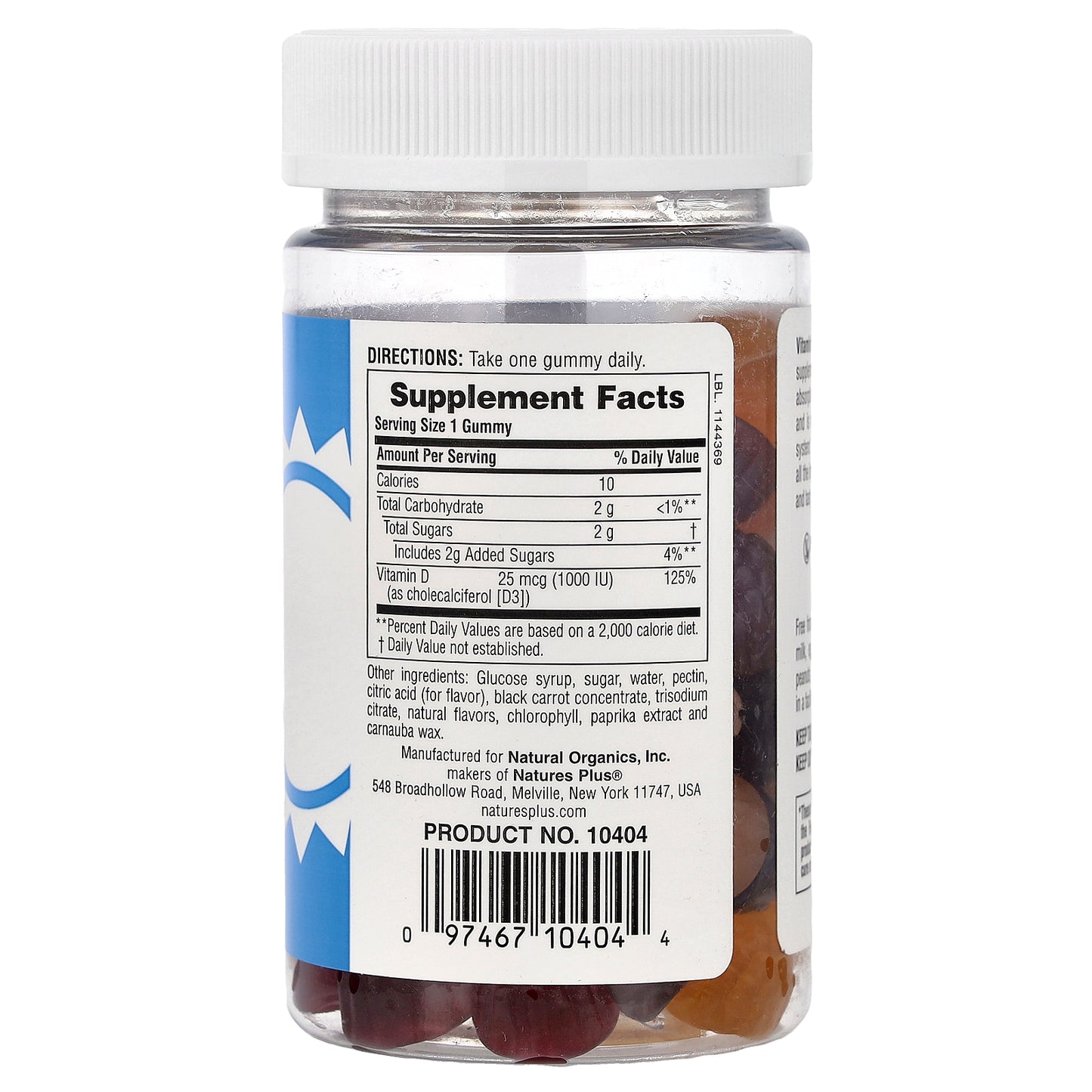 NaturesPlus, Vitamin D3 Gummies, Mixed Berry, 1,000 IU, 60 Gummies