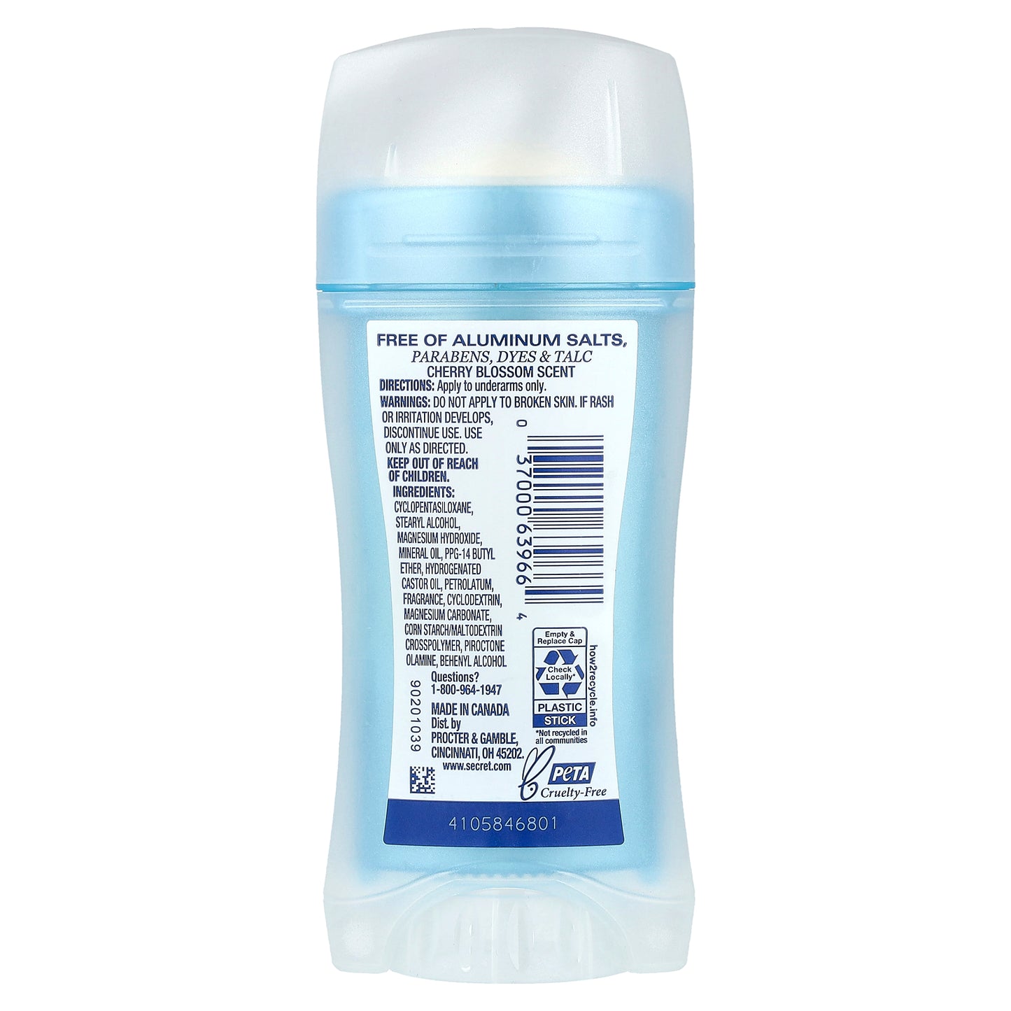 Secret, Dry Solid Deodorant, Cherry Blossom, 2.4 oz (68 g)