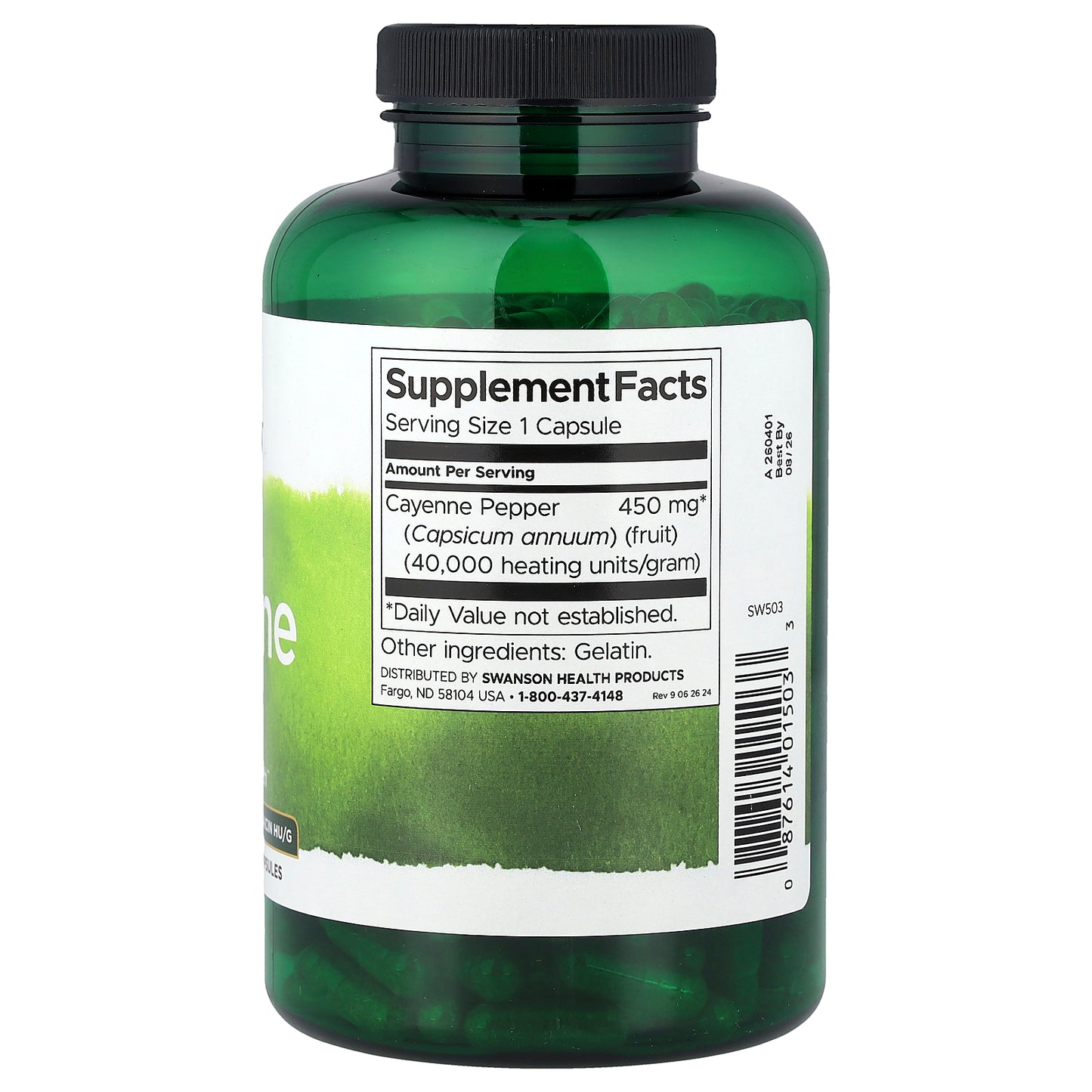 Swanson, Cayenne, 450 mg, 300 Capsules