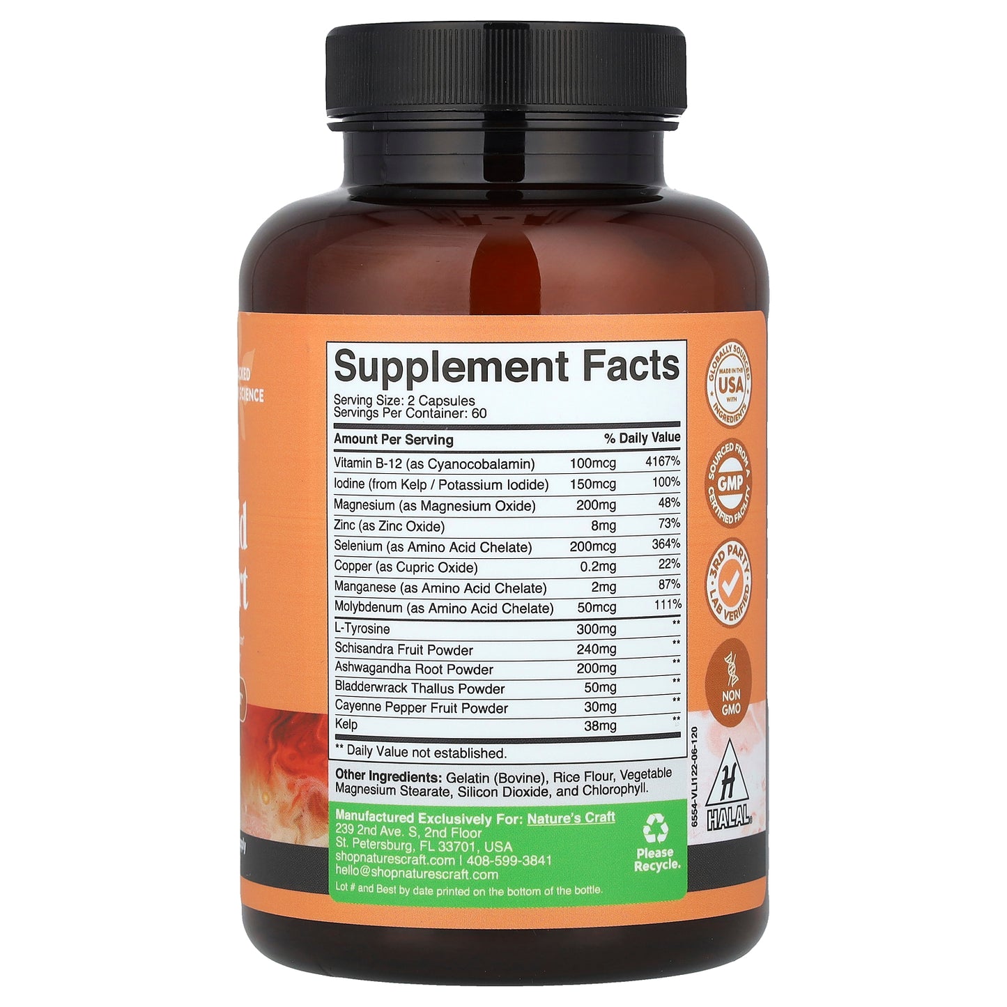 Nature's Craft, Thyroid Support , 120 Capsules